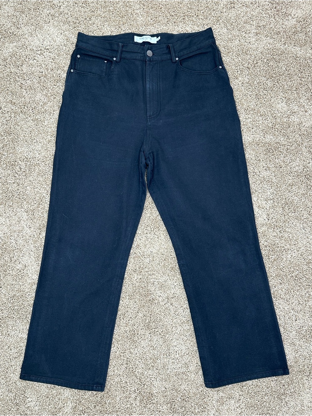 M.M. Lafleur Classic Black Straight-Leg Pants